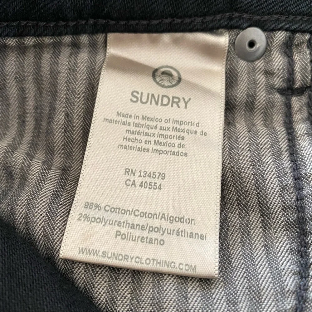 Anthropologie Sundry Stars Love‎ Stitching Ultra High-Rise Straight Jeans